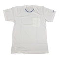Chrome Hearts Halslogo T-Shirt mit Brusttasche Weiß / Blau