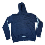 Chrome Hearts Script Zip Up Hoodie Black - Image 2