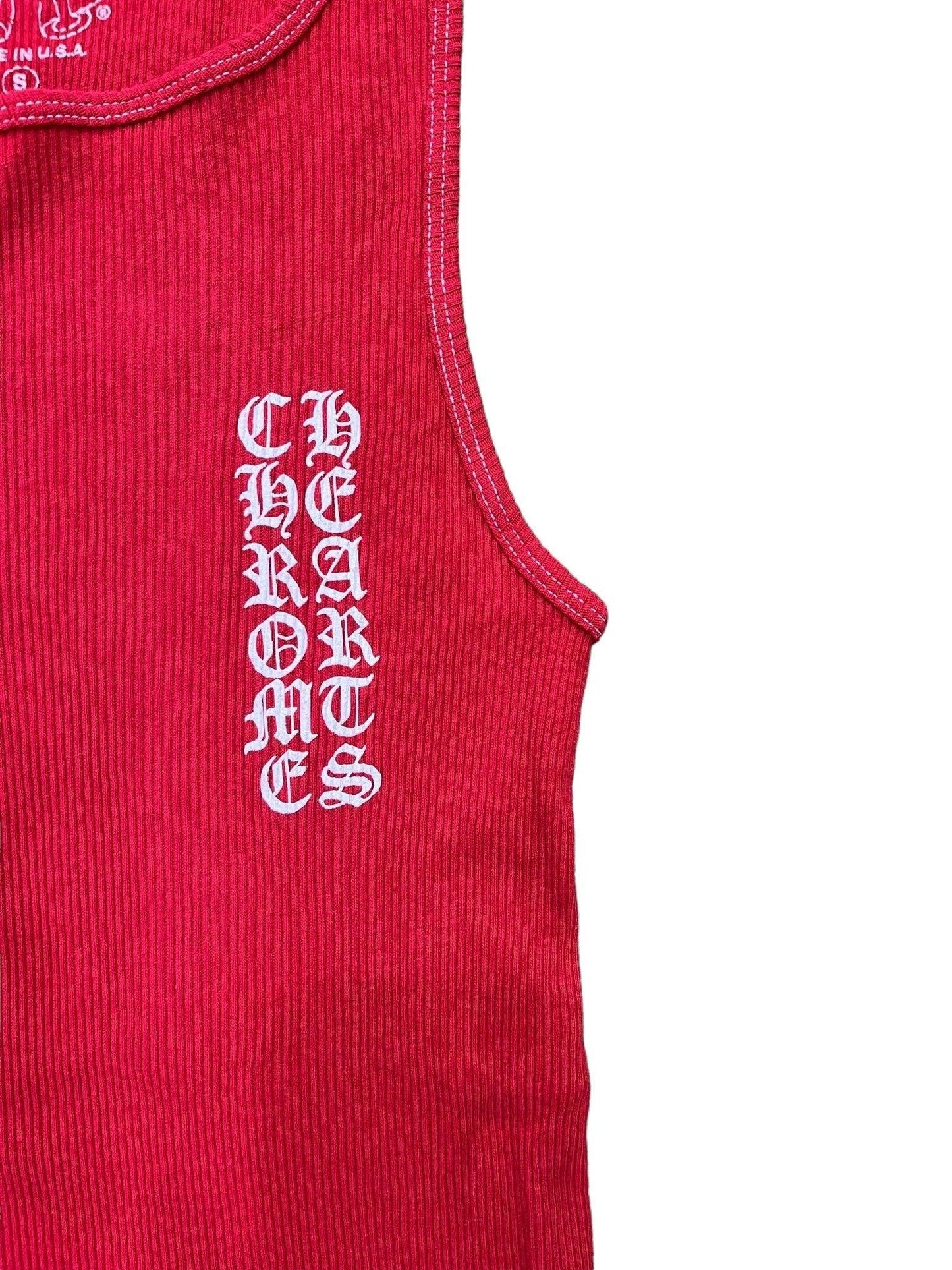 Chrome Hearts Scroll Rib Tank Top Red - Supra Sneakers