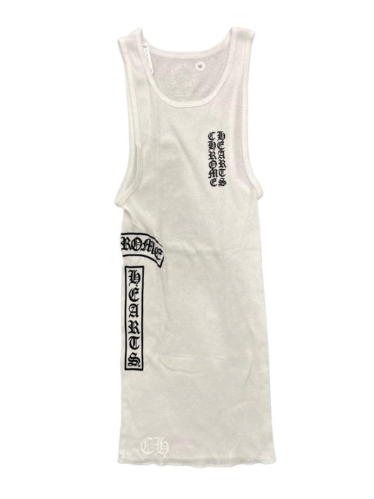 Chrome Hearts Scroll Rib Tank Top White - Supra Sneakers