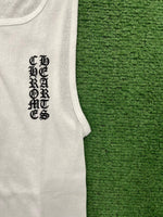 Chrome Hearts Scroll Rib Tank Top White - Supra Sneakers - Image 8