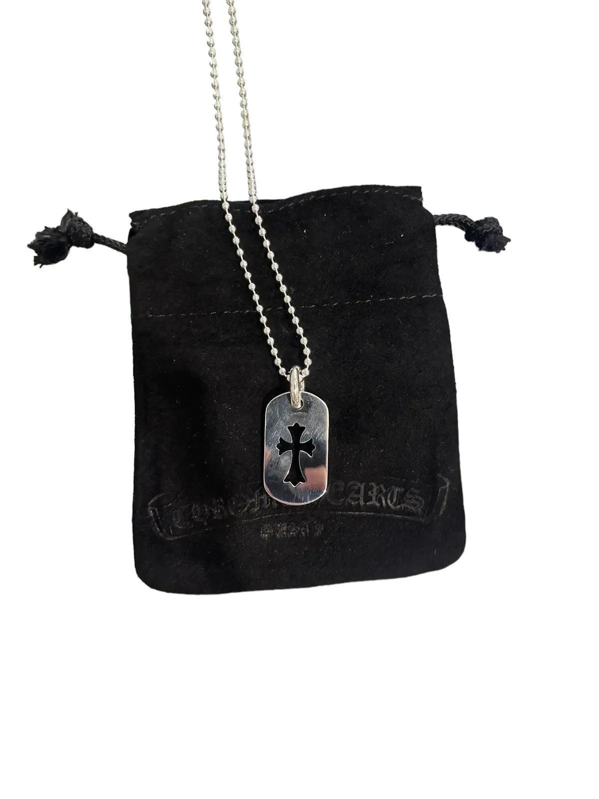 Chrome Hearts Silver Dog Tag w/ Ball Chain (30 Inches) - Supra Sneakers