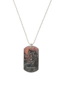 Chrome Hearts Argento Malibu Dog Tag con catena a sfera