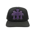 Cappello Chrome Hearts con Toppa a Croce del Cimitero di St. Barth's Nero e Viola