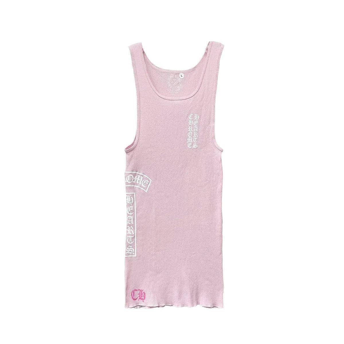 Chrome Hearts T-Bar Script Tank Top Pink - Supra Sneakers