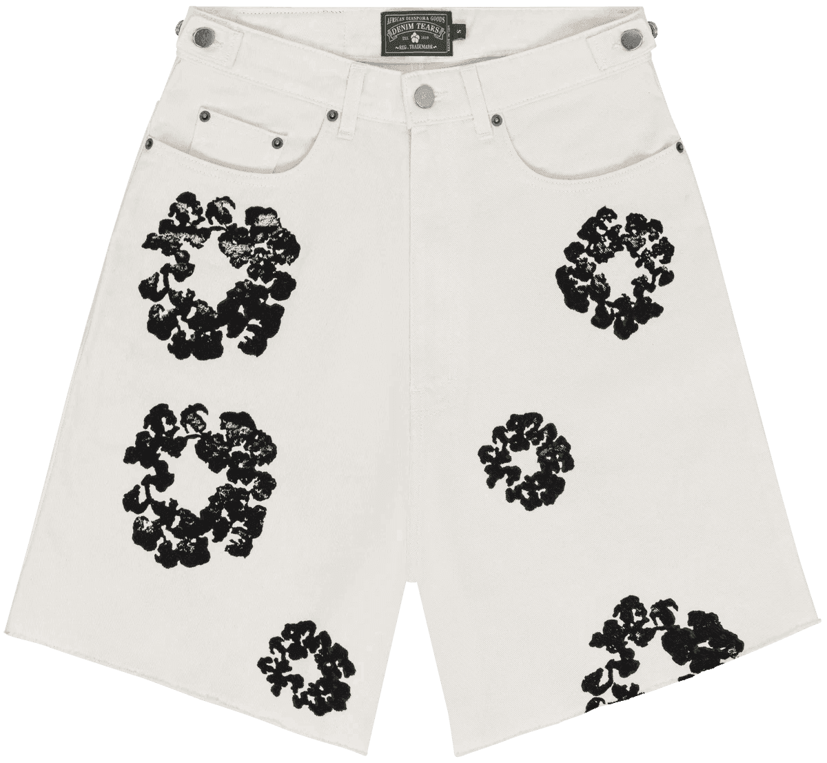 Denim Tears The Cotton Wreath Jean Short White - Supra Sneakers