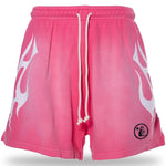 Hellstar Flame Shorts Pink & White - Image 1