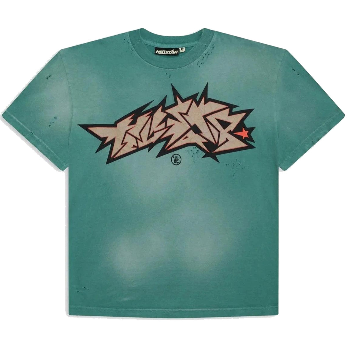 Hellstar Green Crack Print T-Shirt