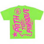 Hellstar Son of G-D T-shirt Neon Green - Supra Sneakers - Image 2