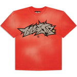 Hellstar Sports Red Crack Print T-Shirt - Supra Sneakers - Image 1