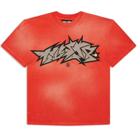 Hellstar Sports Red Crack Print T-Shirt