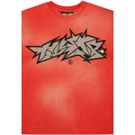 Hellstar Sports Red Crack Print T-Shirt - Supra Sneakers - Image 3