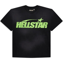Hellstar Studios Classic Cracked T-Shirt Black & Green