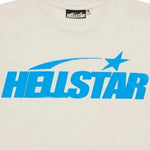 Hellstar Studios Classic Gel T-Shirt Beige & Light Blue - Image 1