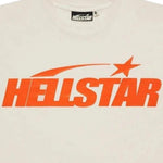 Hellstar Studios Classic Gel T-Shirt Beige & Orange - Image 1