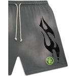 Hellstar Studios Flame Shorts Grey & Green - Image 3