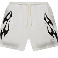 Hellstar Flame Shorts White & Grey