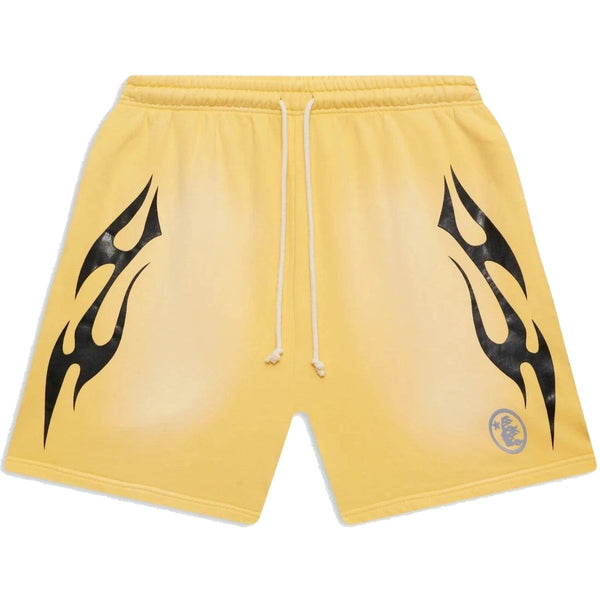 Hellstar Studios Flame Shorts Yellow