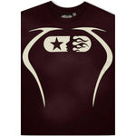 Hellstar Studios Warm Up T - Shirt Brown - Supra Sneakers - Image 3