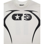 Hellstar Studios Warm Up T - Shirt White - Supra Sneakers - Image 3