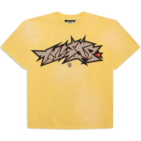 Hellstar Yellow Crack Print T-Shirt