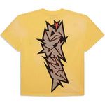 Hellstar Yellow Crack Print T-Shirt - Image 2