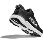 Hoka One One Bondi 7 Black White — angled three-quarter, outsole visible - Image 4