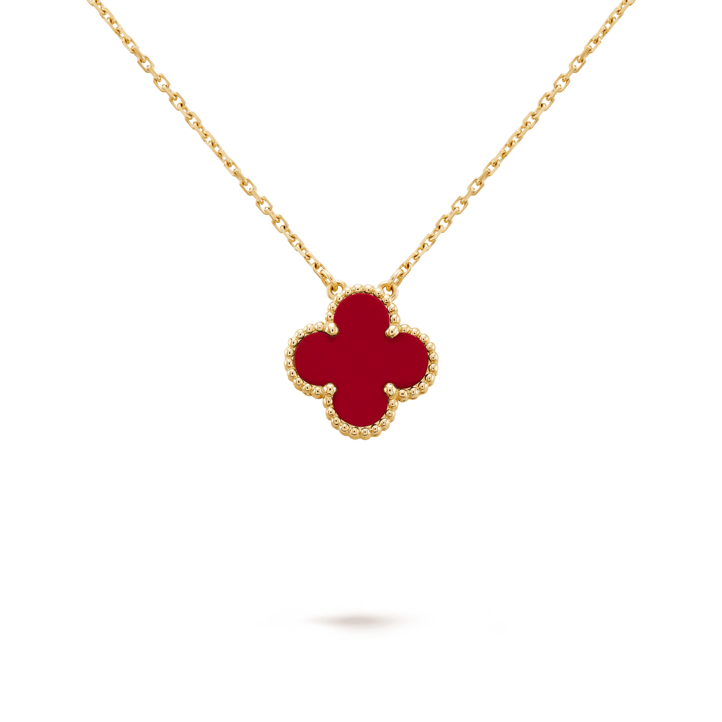 Van Cleef & Arpels Vintage Alhambra pendant 18K yellow gold, Carnelian