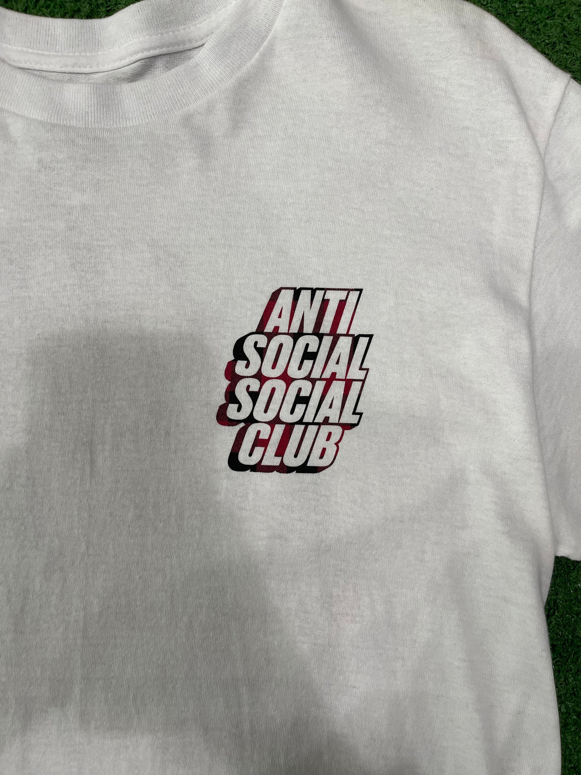 Anti Social Social Club Plaid Red Tee White, T-Shirt - Supra Sneakers