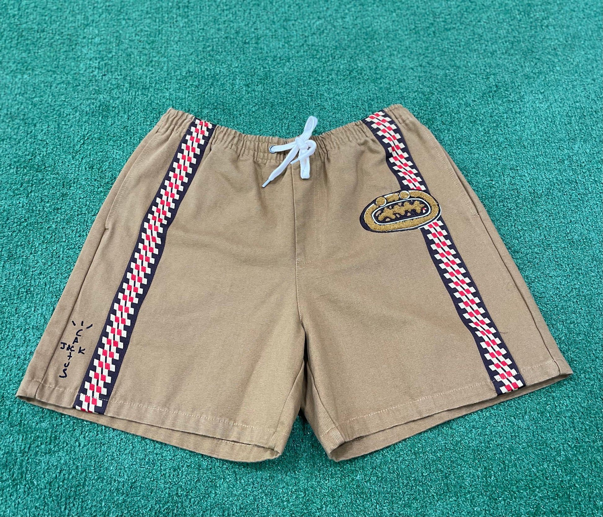 Travis Scott Cactus Jack Stripe Short Brown Multi, Shorts - Supra Sneakers