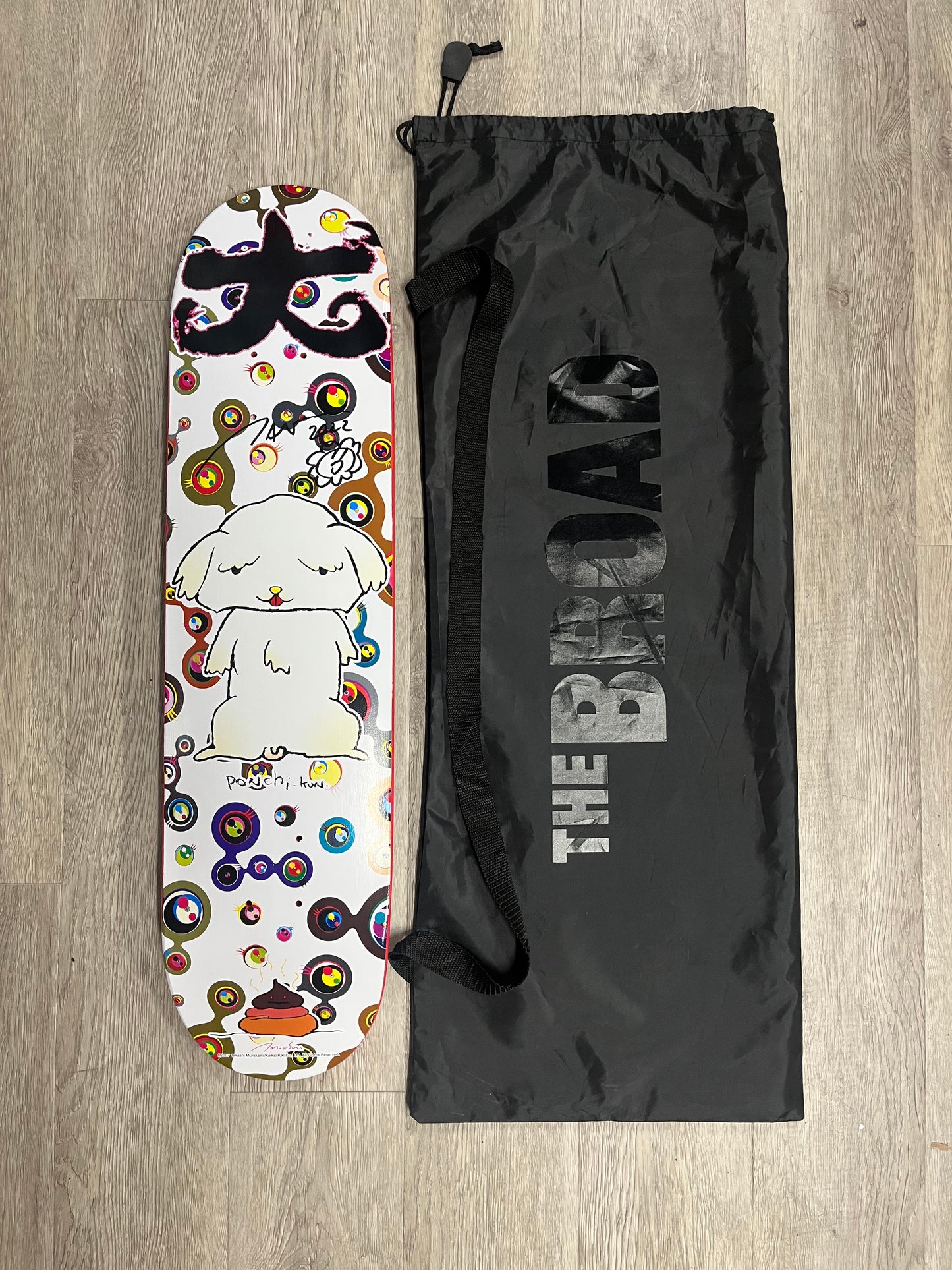 Takashi Murakami x Supreme Skateboard Deck Ponchi-Kun Red (Signed by Murakami), Collectible - Supra Sneakers