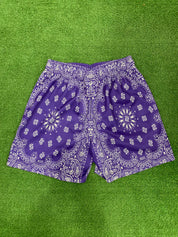 Bravest Studios Purple Paisley Shorts, Shorts - Supra Sneakers