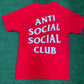 Anti Social Social Club Logo Tee Red, T-Shirt - Supra Sneakers