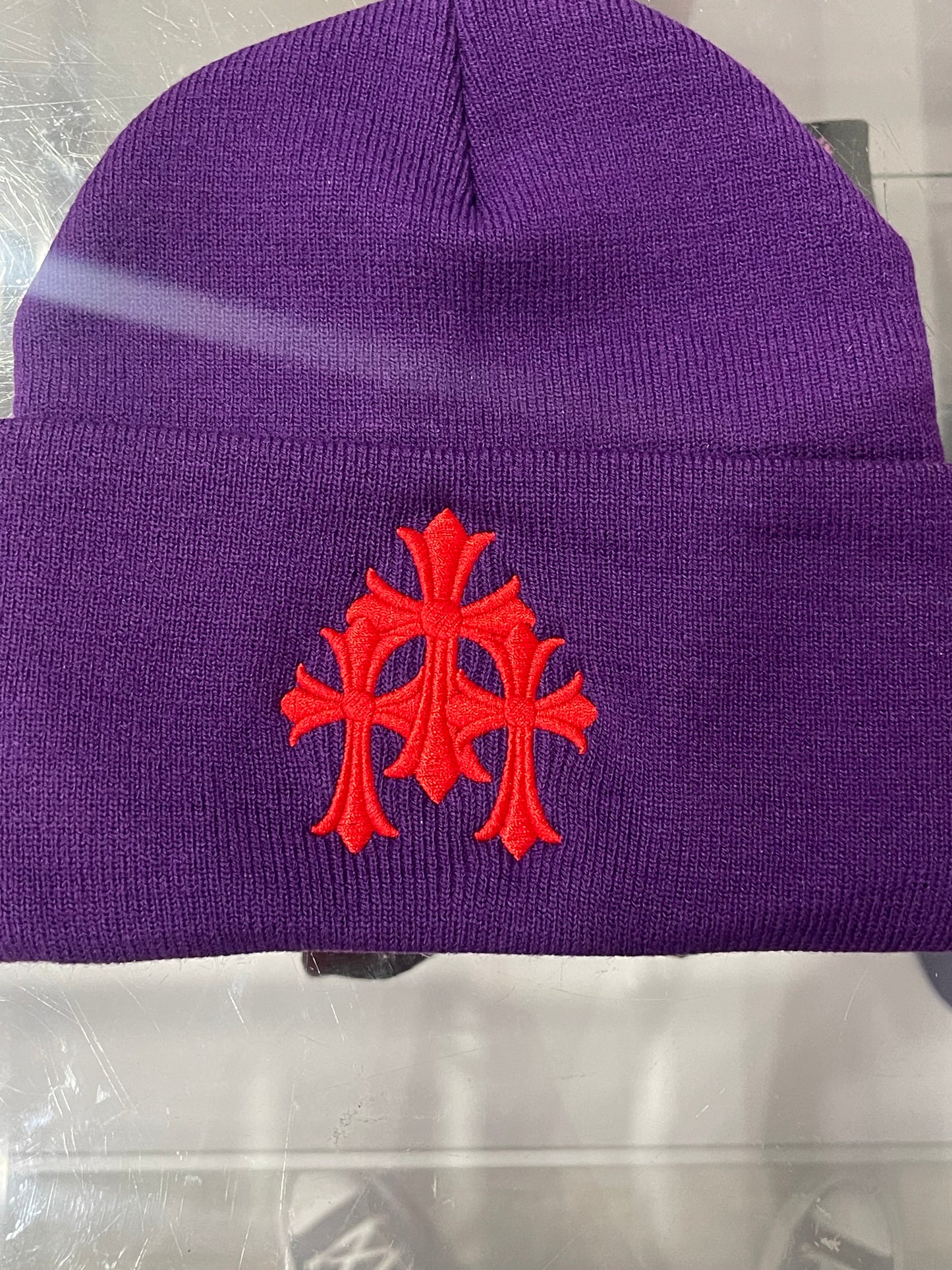 Chrome Hearts Watch Cap Cross Beanie Purple, Hat - Supra Sneakers