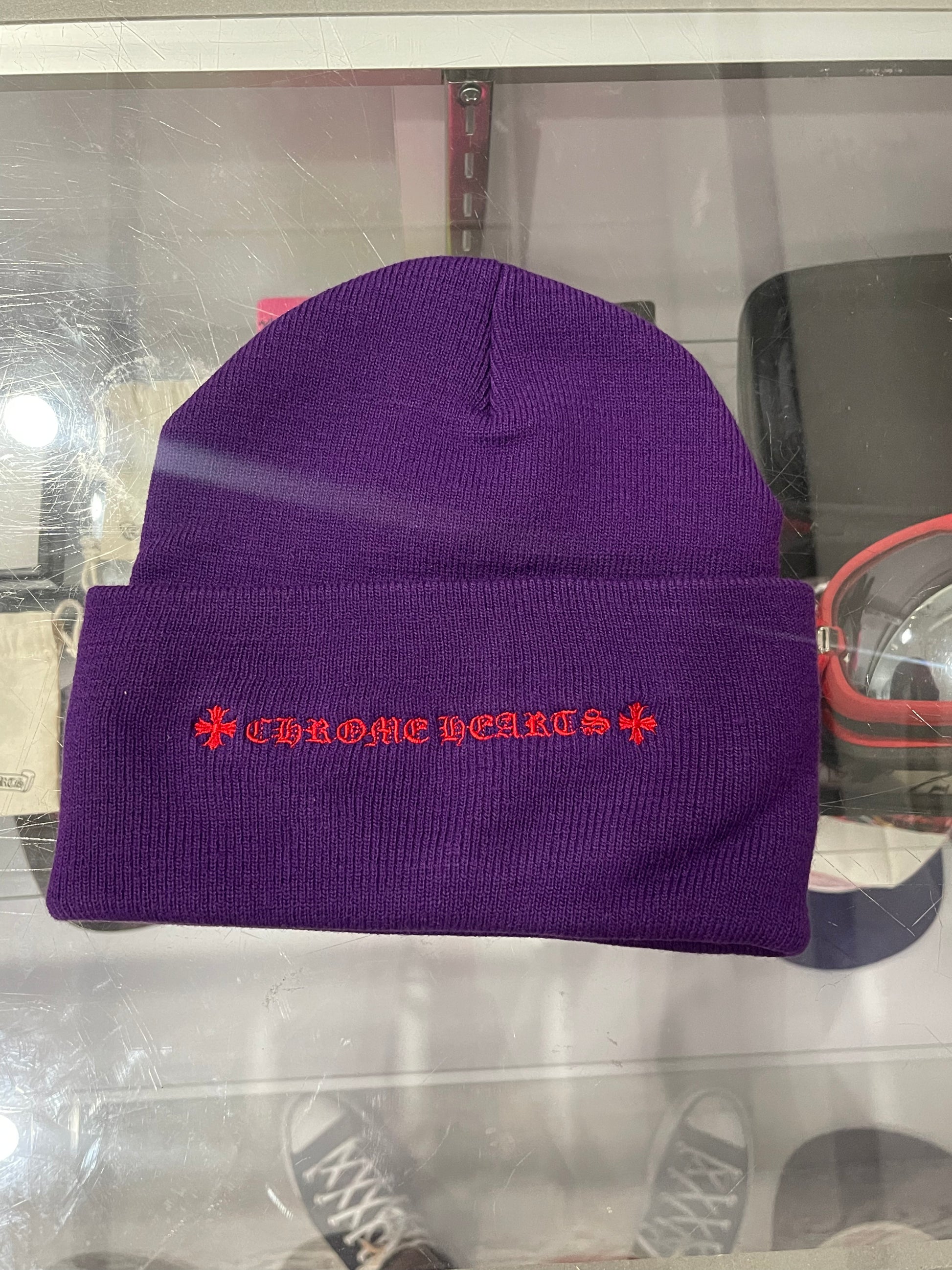 Chrome Hearts Watch Cap Cross Beanie Purple, Hat - Supra Sneakers