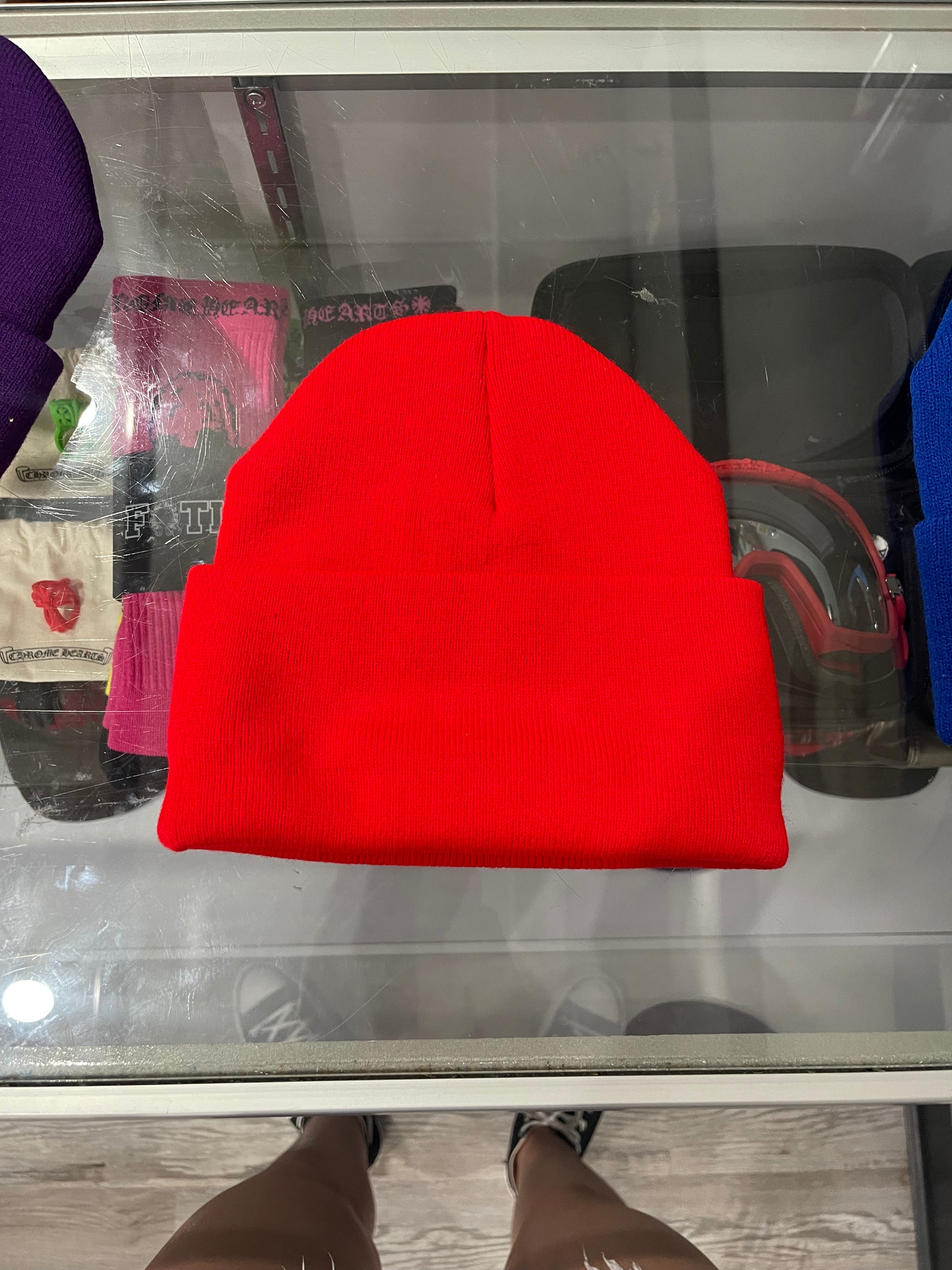 Chrome Hearts Logo Beanie Red, Hat - Supra Sneakers