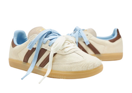 Adidas Samba OG Panna Marrone Scuro Blu Criniera di Pony (Donna)
