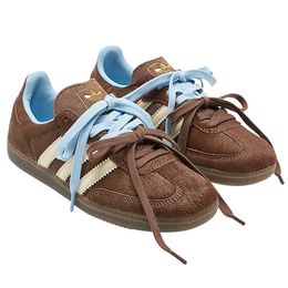 Adidas Samba OG Marrone Scuro, Panna e Blu Pelo di Pony (Donna)