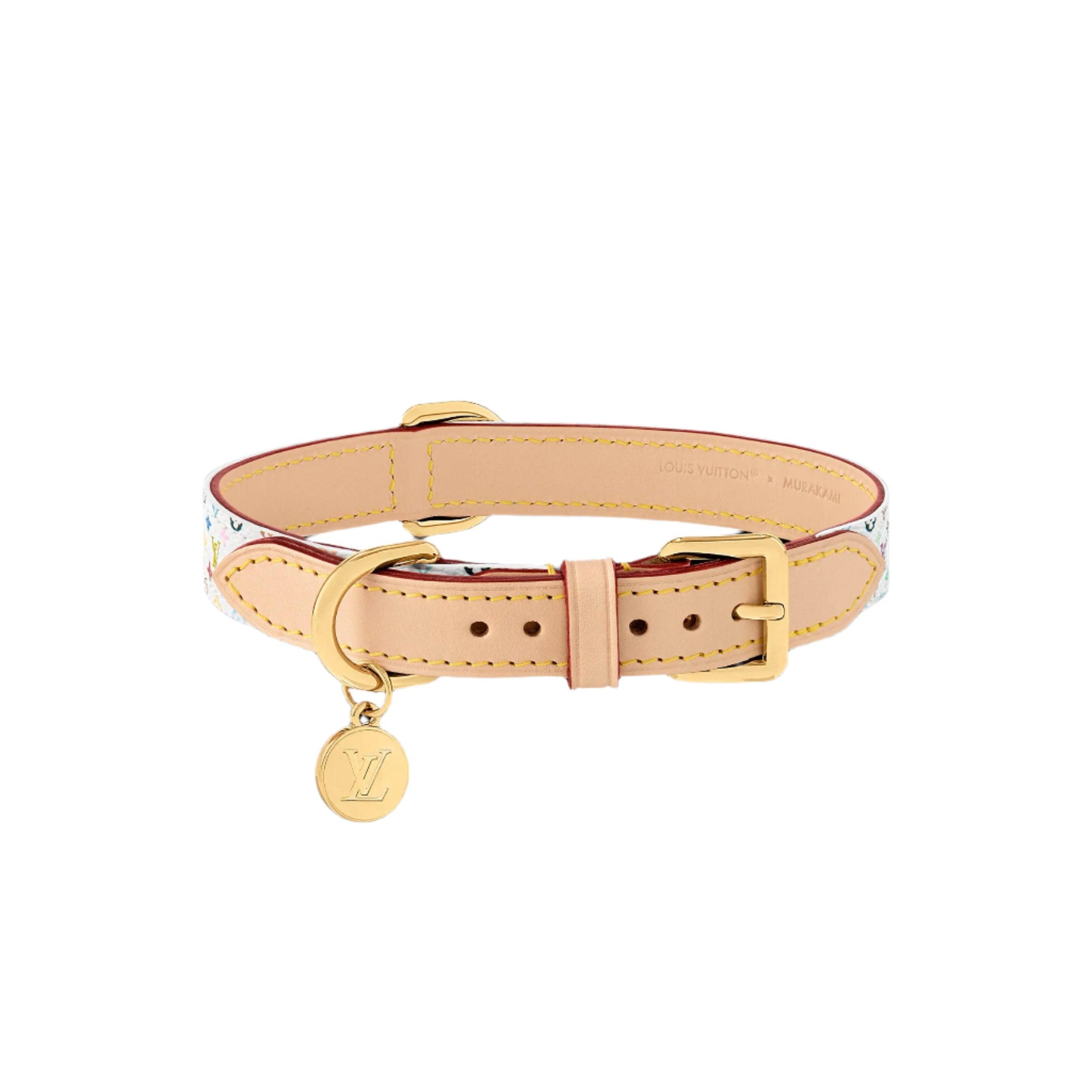 Louis Vuitton x Takashi Murakami Monogram Multicolor Dog Collar MM White Multicolored