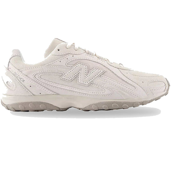 White sneaker with New Balance logo on a white background