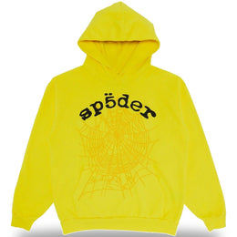 Sp5der Legacy Web Hoodie Yellow