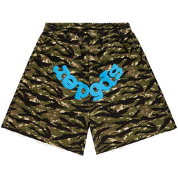 Sp5der OG Web V2 Sweatshort Tiger Camo Blue