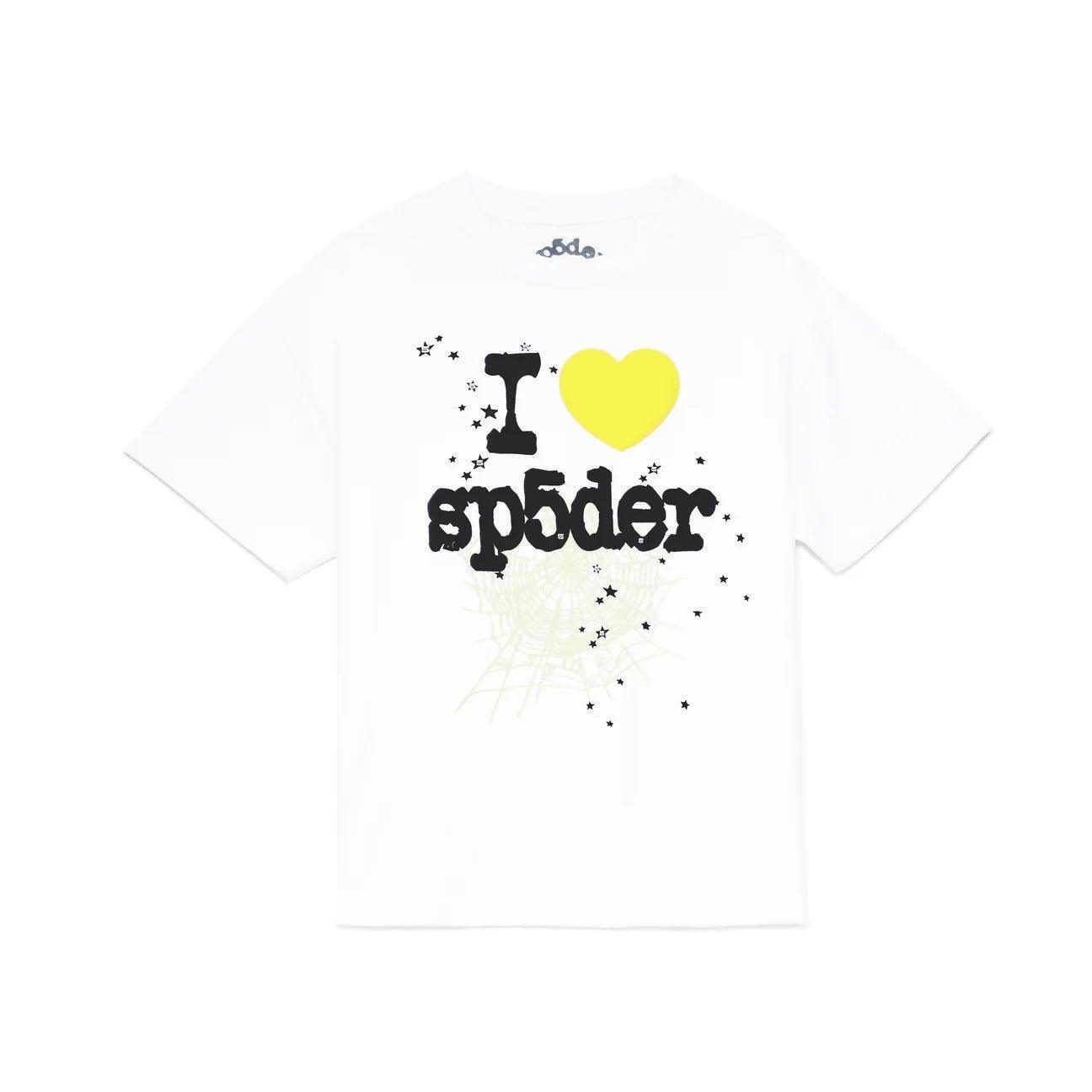 Sp5der Souvenir "I Heart Sp5der" Tee White / Yellow - Supra Sneakers