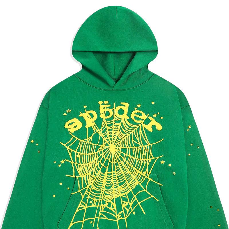 Sp5der Star OG Web v2 Hoodie Slime Green