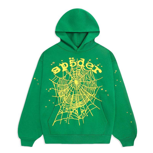 Sp5der Star OG Web v2 Hoodie Slime Green