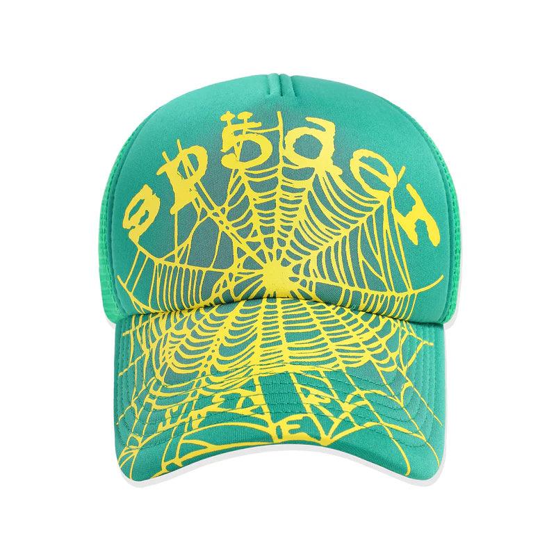 Sp5der OG Web v2 Trucker Hat Slime Green