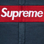 Supreme MM6 Maison Margiela Box Logo Zip Up Hooded Sweatshirt Navy - Image 3