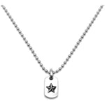 Chrome Hearts Tiny Star Dog Tag necklace in sterling silver on a 75 cm chain - Image 2