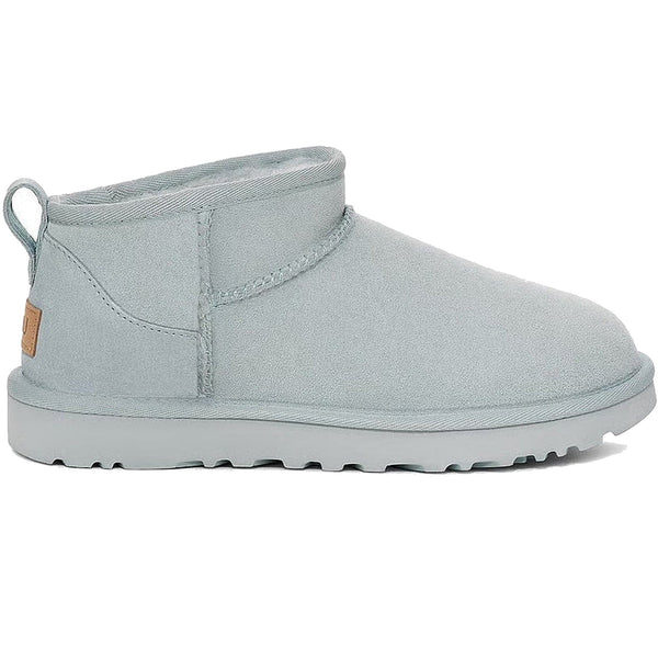 Light gray ankle boot on a white background