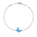 Bracciale Van Cleef & Arpels Sweet Butterflies in oro bianco 18K, Turchese